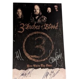 3 Inches of Blood Black and Brown Art Poster